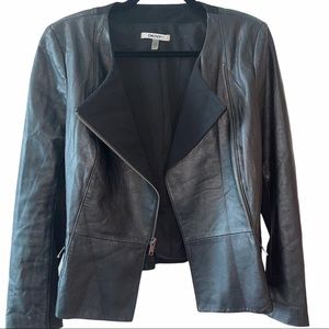 DKNY Leather Moto Jacket
